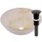 Novatto White Onyx Vessel Sink and Oil Rubbed Bronze Umbrella Drain NOSV-WOORB - alternate 1